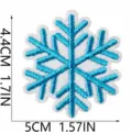 Blauer Schneeflocke Stickaufnäher DIY Kleidung Reparatur Bügelbild Zubehör Dekoration. - Blaue Schneeflocke