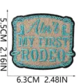 Parche bordado estilo western retro chaqueta vaquera reparación decoración letras insignia - Estilo Bota Western (C28SD-15-11)