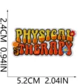 Colorful physical therapy embroidered patch streetwear DIY clothing badge accessories 5.2cm - Gradient Letter Style (W34ZM-072-22)