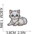 Cute cat embroidery patch iron-on badge DIY decorative appliqué for bags and clothing. - Cute Small Cat (X31XM-09-02)