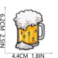 Beer glass embroidered patch badge apparel accessory DIY decorative sew on iron on sticker - Foamy Beer Style (W27PJ-135-15)