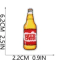 Beer bottle embroidered patch DIY iron on clothing badge decorative accessory 6.2cm - Beer Bottle Style (W27PJ-08-10)