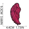Leather angel wing embroidery patch iron-on applique for DIY canvas bags and clothing. - Angel Wings Style (C26CB-12-09)