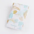 Portapasaportes de cuero PU con estampado tropical colorido organizador de documentos - 14*10cm / Hoja Verde