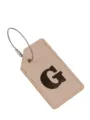 Etichetta per bagaglio in pelle PU con cavo d'acciaio, elegante design lettera G per valigia. - Lettera G