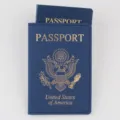 US Reisepass Hülle blau Leder Reise Dokumenten Organizer Etui für Ausweise und Tickets - Marineblau