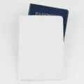 Copertina per passaporto in pelle PU bianca vuota, custodia protettiva resistente per documenti. - Bianco