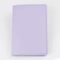 Custodia per passaporto in pelle PU tinta unita viola chiaro portadocumenti portatile - Viola chiaro