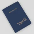 Blauer PU Leder Reisepasshuelle Schutzhuelle Dokumententasche Reisezubehoer Etui - Marineblau