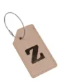 Etichetta per valigia in pelle PU con cavo in acciaio e design con lettera per viaggi. - Lettera Z