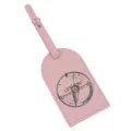 Rosa PU Leder Kofferanhänger mit Kompass Design, strapazierfähiges Gepäckschild für Reise. - Kompass Rosa