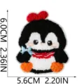 Suesse Pinguin bestickte Buegelfluecke fuer Kinderkleidung und Jackendekoration. - Klassischer Pinguin (S27QE-11-01)