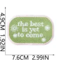 Detailed view of the oval flower embroidered patch with inspirational quote, showing clear size. - Oval Floral Style(X24HP-14-02)