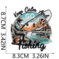 Amerikanischer Vintage Angeln bestickter Aufnäher für Jacken Rucksäcke Kleidung Dekoration. - Angler Landschaft Stil (W34DY-27-08)