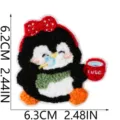Cute penguin embroidered iron-on patch for kids clothing hoodie jacket DIY decoration. - Mug Penguin (S27QE-11-09)