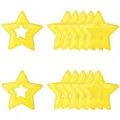 Écussons brodés étoiles sequins jaunes, autocollants décoratifs pour vêtements et sacs. - Jaune Creux Set de 12 / Jaune