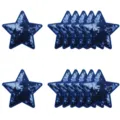 Patchs brodés étoile à sequins bleus DIY réparation de vêtements écussons décoratifs - Bleu Plein Set de 12 / Bleu
