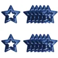 Écussons brodés d'étoiles à paillettes bleues pour vêtements DIY thermocollants pro - Bleu Creux Set de 12 / Bleu
