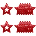 Patch brodé étoile sequins rouges accessoire vêtement DIY écusson thermocollant pour veste sac - Rouge Creux Set de 12 / Rouge