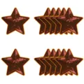 Set di toppe ricamate con paillettes a stella fai da te vestiti zaino decorazione. - Marrone Giallo Pieno Set di 12 / Marrone Giallastro