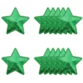 Ecussons brodes etoiles sequins verts pour la decoration des vetements et sacs DIY. - Vert Plein Set de 12 / Vert