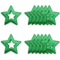 Étoile Verte Paillettes Brodé Patchs Applique Thermocollant pour Vêtements Bricolage - Vert Creux Set de 12 / Vert