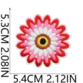 Blumen bestickter Aufnaeher Kleidung Zubehoer DIY dekorative Abzeichen Buegelbild Motiv - X18XG-086-12