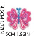 Rosa Schmetterling bestickter Aufnäher für Kleidung, DIY Stoff Applikationen zum Aufbügeln. - X18XG-075-20