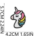 Simpatico cerotto ricamato unicorno colorato cartone animato badge vestiti decoro - X9YT-09-12
