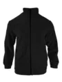 Men's black fleece jacket full zip stand collar outdoor thermal winter outerwear - S / Tops / Black