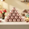 Rose Gold 2.2OZ Drum Metal Tinplate Candle Tin Tea Container Empty Jar Packaging Display - Rose Gold Empty Jar