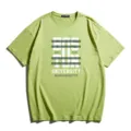 Men's casual loose fit short sleeve t-shirt with Boston University printed design in light green. - 3XL / Tops / Light Green