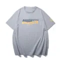 Casual grey short sleeve t-shirt with cool letter print for men summer daily wear. - XL / Tops / Gray