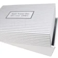 Boîte cadeau renforcée pour ensemble de serviettes de bain avec un design rayé. - Boîte Cadeau Serviette Coton / 38,5x27x10 cm / Blanc Cassé