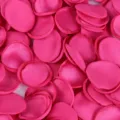 Premium artificial fuchsia silk rose petals for wedding and party room decoration - 300 Pcs / Rose Red
