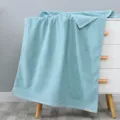 Pure cotton bath towel, soft and absorbent terry fabric in light blue for daily home use. - 150x72cm / Green