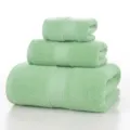 100% Cotton Cotton Set 3-Piece Light Green Soft Absorbent Home Bath Towel Variant - Mint Green