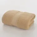 Asciugamano viso in cotone beige morbido salvietta bagno compatta piegata uso quotidiano casa - Rovere Bianco