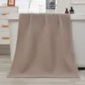 Serviette de bain marron en coton gaufré, douce et absorbante pour la salle de bain. - 140x70cm / Chameau