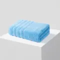 Hellblaue reine Baumwolle Badetuch weich saugfähig Uni Handtuch für Zuhause Hotel Badezimmer - 140x70cm / Himmelblau