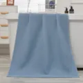 Serviette de bain gaufrée bleue, serviette de bain en coton séchage rapide pour la maison. - 140x70cm / Gris Bleu