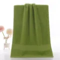 Serviette éponge coton douce absorbante verte serviette bain maison salle de bain - 74x33 cm / Vert Gris