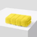 Asciugamano viso in cotone giallo, morbido telo assorbente per la casa e il bagno - giallo limone