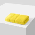 Serviette de main en pur coton jaune de haute qualité douce serviette de visage carrée - Jaune Citron