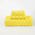Ensemble de serviettes en coton jaune, grande serviette douce pour la salle de bain quotidienne. - Jaune Citron