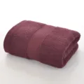 Asciugamano per viso in cotone tinta unita, morbido asciugamano marrone scuro per casa. - Borgogna