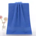 Serviette en coton pur bleu uni, serviette douce et absorbante suspendue pour la maison et bain. - 74x33 cm / Bleu Bambou