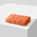 Orange pure cotton hand towel, soft and absorbent face towel for home daily use. - Coral Orange