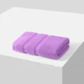 Purple cotton hand towel, soft absorbent square face towel for daily bathroom use. - Wisteria Purple