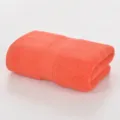 Asciugamano in cotone arancione, morbido panno viso, design semplice per uso domestico. - Arancione Corallo